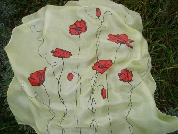 Kézzel festett selyemkendők