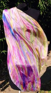 Kézzel festett selyem nagykendő